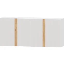 Aparador Blanco nieve Puzzle tirador Roble, 160x80x42 cm