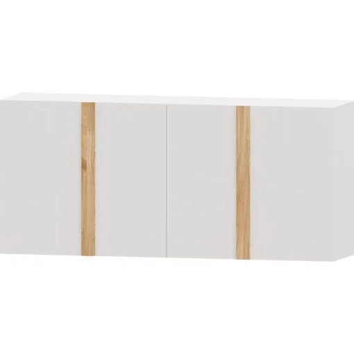 Aparador Blanco nieve Puzzle tirador Roble, 160x80x42 cm