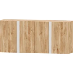 Aparador Roble Puzzle tirador Blanco nieve, 160x80x42 cm