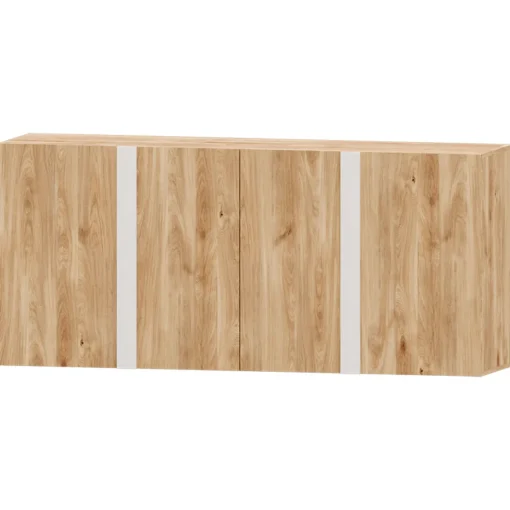 Aparador Roble Puzzle tirador Blanco nieve, 160x80x42 cm