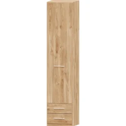 Armario 1 puerta abatible 2 cajones Roble Puzzle, 50x232x52 cm