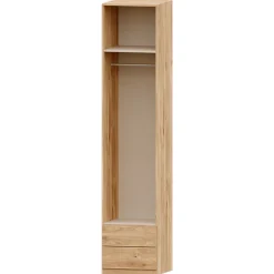 Armario 1 puerta abatible 2 cajones Roble Puzzle, 50x232x52 cm