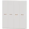 Armario 4 puertas abatibles Blanco Niza tirador standar, 198x232x52 cm