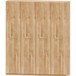Armario 4 puertas abatibles Roble Puzzle, 198x232x52 cm
