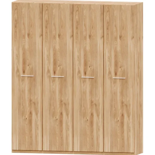 Armario 4 puertas abatibles Roble Puzzle, 198x232x52 cm