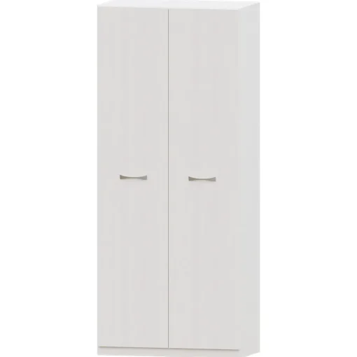 Armario 2 puertas abatibles Blanco Niza tirador standar, 99x232x52 cm