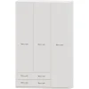 Armario 3 puertas abatibles 2 cajones Blanco Niza tirador standar, 149x232x52 cm