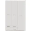 Armario 3 puertas abatibles 2 cajones Blanco Puzzle, 149x232x52 cm
