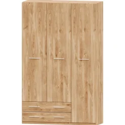 Armario 3 puertas abatibles 2 cajones Roble Puzzle, 149x232x52 cm