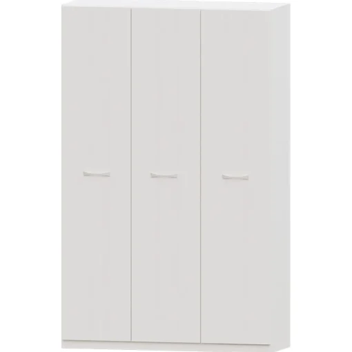 Armario 3 puertas abatibles Blanco Niza tirador standar, 149x232x52 cm
