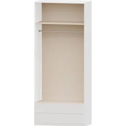 Armario 2 puertas abatibles 2 cajones Blanco Puzzle, 99x232x52 cm