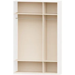 Armario 3 puertas abatibles Blanco Puzzle, 149x232x52 cm