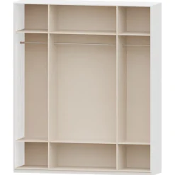 Armario 4 puertas abatibles Blanco Puzzle, 198x232x52 cm