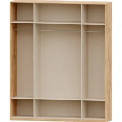 Armario 4 puertas abatibles Roble Puzzle, 198x232x52 cm