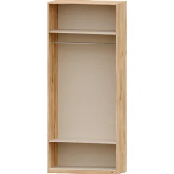 Armario 2 puertas abatibles Roble Puzzle, 99x232x52 cm