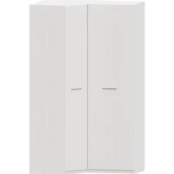 Armario esquinero L Blanco Puzzle, 136/87x232x52 cm