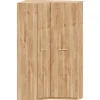 Armario esquinero L Roble Puzzle, 136/87x232x52 cm