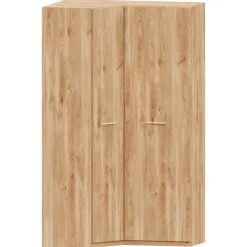 Armario esquinero L Roble Puzzle, 136/87x232x52 cm