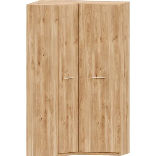 Armario esquinero L Roble Puzzle, 136/87x232x52 cm
