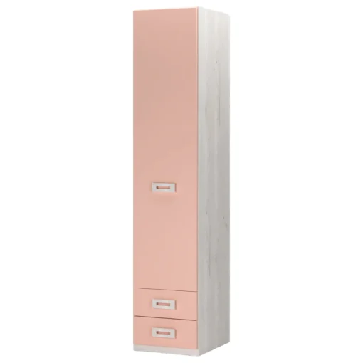 Armario juvenil 1 puerta 2 cajones Start, 50x232x52 cm