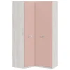 Armario juvenil esquinero L Start, 87x136x232x52 cm