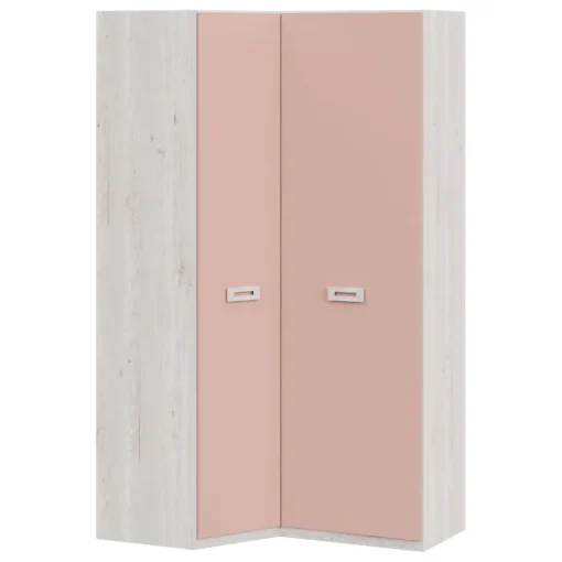 Armario juvenil esquinero L Start, 87x136x232x52 cm