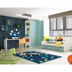 Armario juvenil esquinero L Start, 87x136x232x52 cm