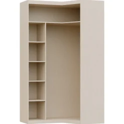 Armario vestidor abierto, Módulo esquinero, 136x87x232x55 cm