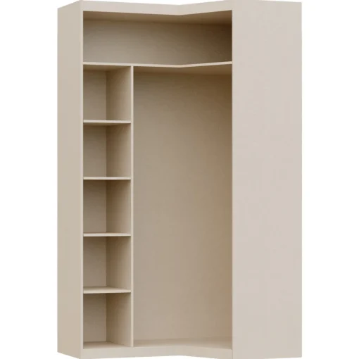 Armario vestidor abierto, Módulo esquinero, 136x87x232x55 cm