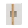 Bodeguero Blanco nieve 80 Puzzle tirador Roble, 80x120x42 cm