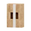 Bodeguero Roble 80 Puzzle tirador Blanco nieve, 80x120x42 cm