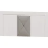 Cabecero de cama Blanco detalle tapizado Niza 3, 160x80x3 cm