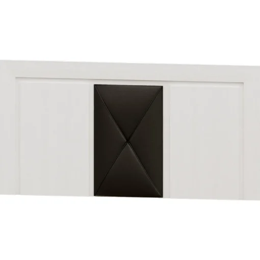 Cabecero de cama Blanco detalle tapizado Niza 3, 160x80x3 cm