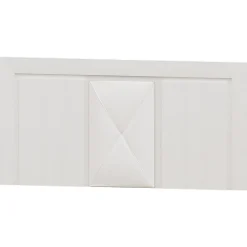 Cabecero de cama Blanco detalle tapizado Niza 3, 160x80x3 cm