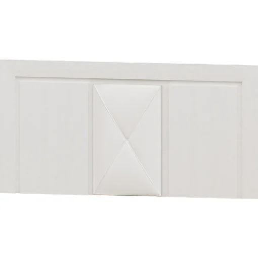 Cabecero de cama Blanco detalle tapizado Niza 3, 160x80x3 cm
