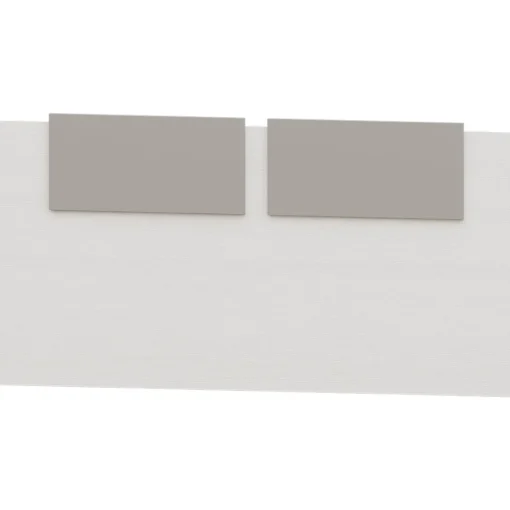 Cabecero de cama Blanco/Plata Puzzle 3, 160x80x3 cm