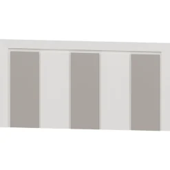 Cabecero de cama Blanco/Plata Puzzle 1, 160x80x3 cm