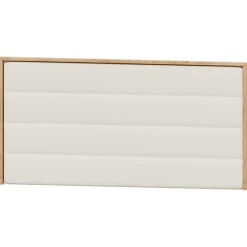 Cabecero de cama Roble tapizado polipiel Franjas (Blanco / Negro / Plata / Oro), 160x80x6 cm