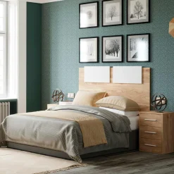 Cabecero de cama Roble/Blanco Puzzle 3, 160x80x3 cm