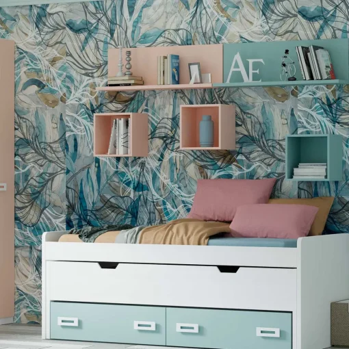 Cama nido compacta 105 juvenil 2 cajones Start, 206x80x115 cm