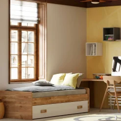 Cama nido juvenil con frontal Start, 199x60x98 cm
