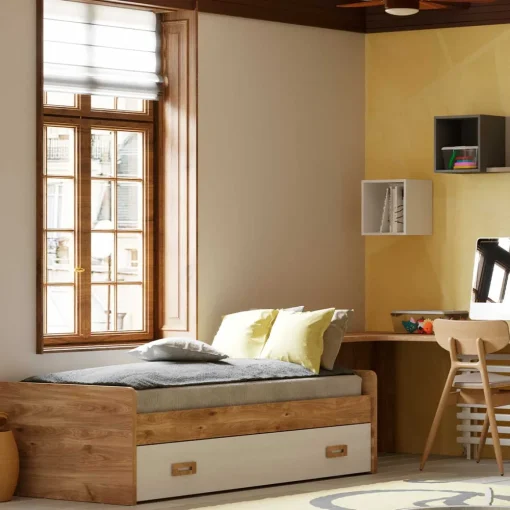 Cama nido juvenil con frontal Start, 199x60x98 cm