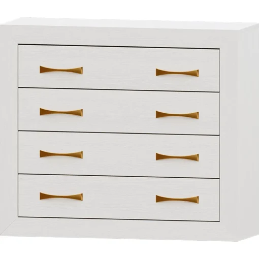 Cómoda Blanca 4 cajones Niza tirador standar, 106x91x42 cm