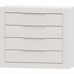 Cómoda Blanca 4 cajones Niza tirador forma, 106x91x42 cm