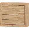 Cómoda Roble 4 cajones Niza tirador forma, 106x91x42 cm