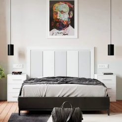 Dormitorio de matrimonio Blanco/Plata Puzzle 16