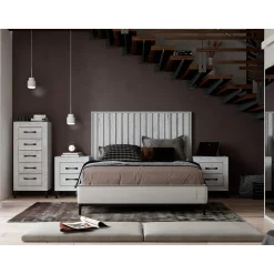 Dormitorio de matrimonio Artic / Negro Niza 24