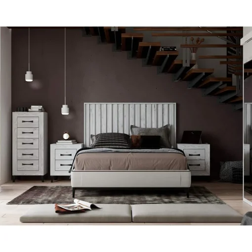 Dormitorio de matrimonio Artic / Negro Niza 24