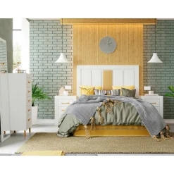 Dormitorio de matrimonio Blanco/Oro Niza 15