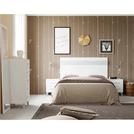 Dormitorio de matrimonio Blanco/Plata Puzzle 17